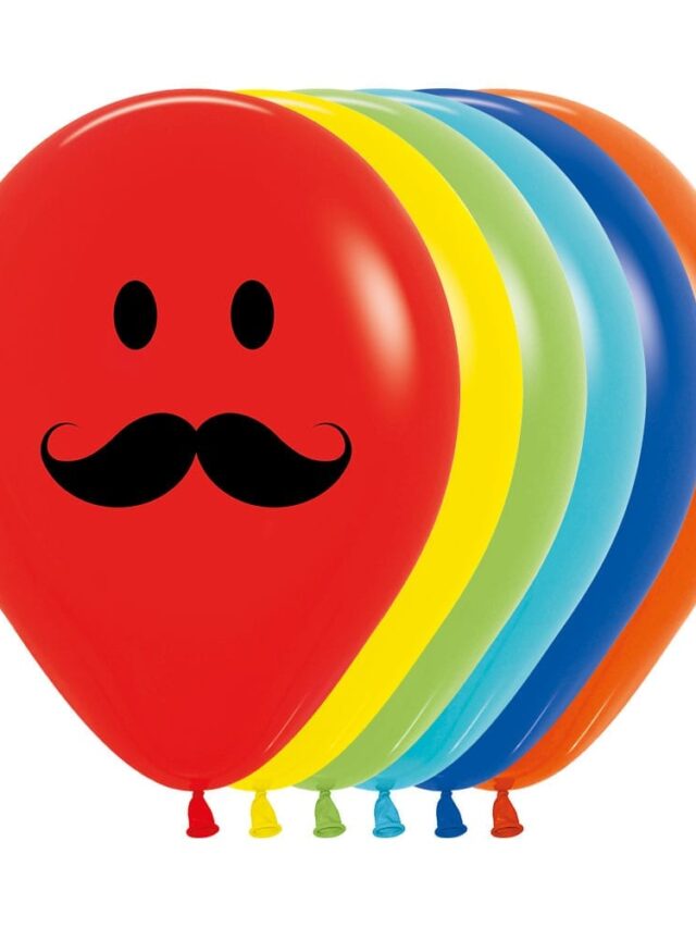 Globo Carita Feliz con Bigote Infinity