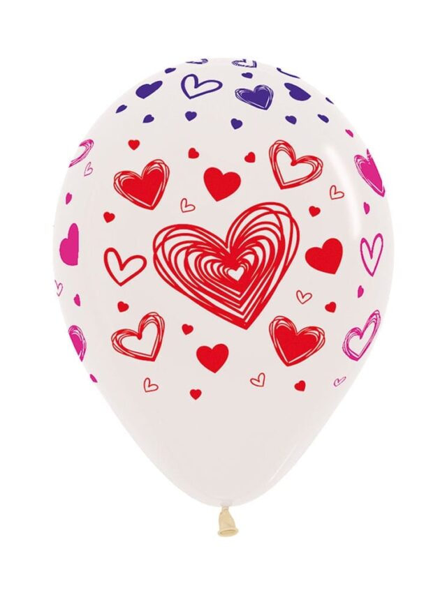 Globo Corazones Cristal Infinity