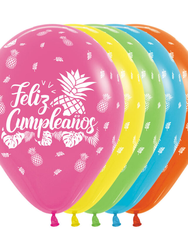 Globo Feliz Cumpleaños Tropical Infinity