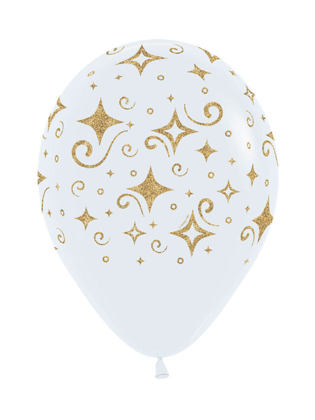 Globo Diamantes Dorados   Infinity
