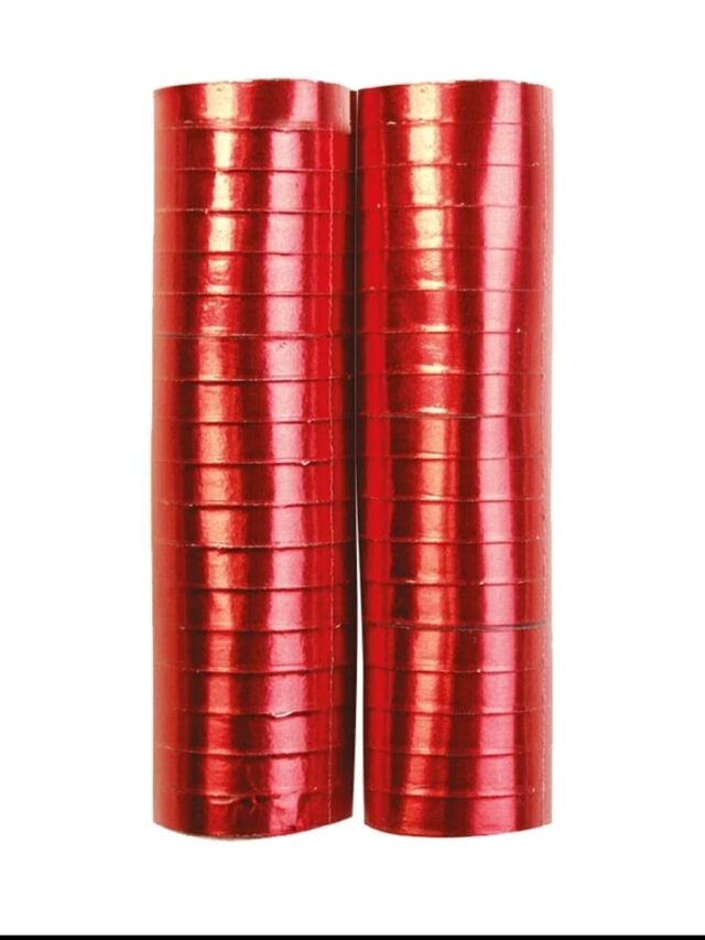 Serpentina Metalizada Roja