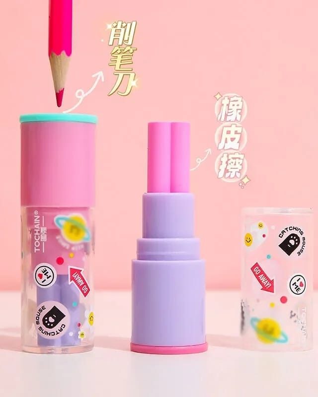 Borrador y Sacapunta Kawaii