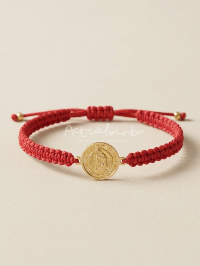 Pulsera tejida virgen de  Guadalupe