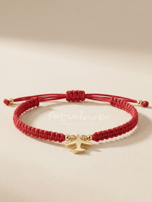 Pulsera tejida dije avión